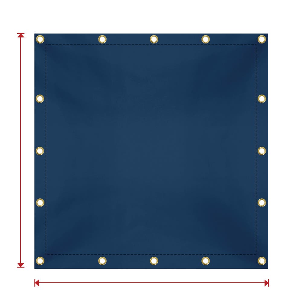 Custom Medium Duty Vinyl Tarp - Blue