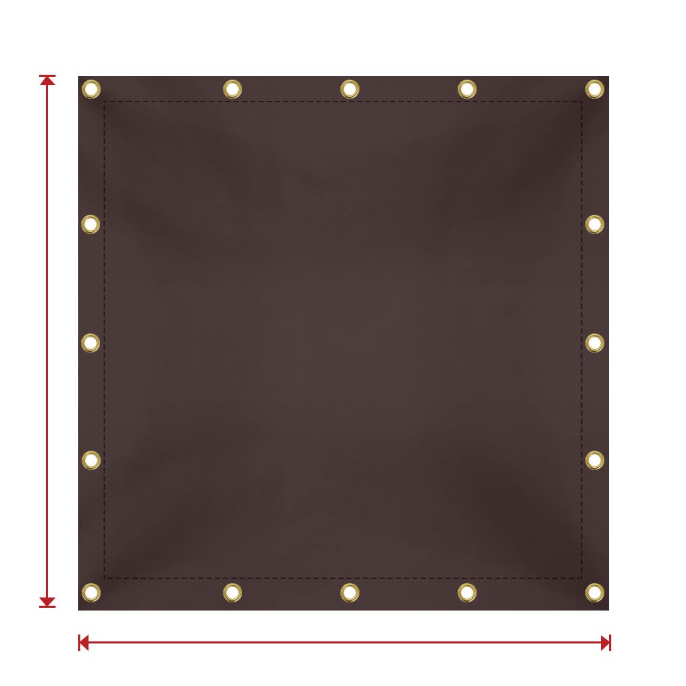 Custom Medium Duty Vinyl Tarp - Brown