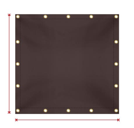 Custom Medium Duty Vinyl Tarp - Brown