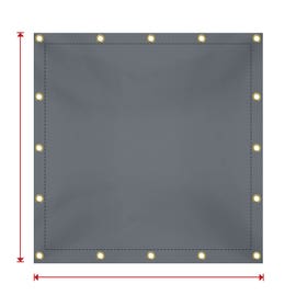 product photo of Custom Medium Duty Vinyl Tarp - Gray