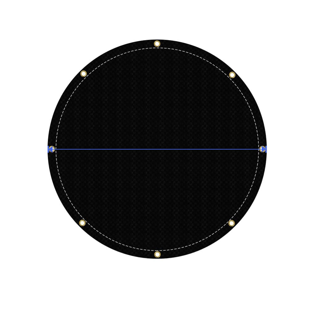 Custom Light Duty Poly Tarps - Round