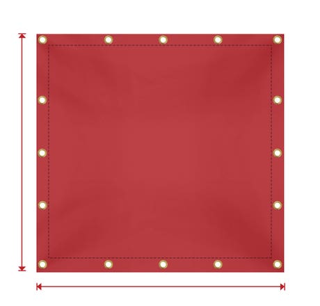 Buy Custom Red Heavy Duty Vinyl Tarps | Tarps&All