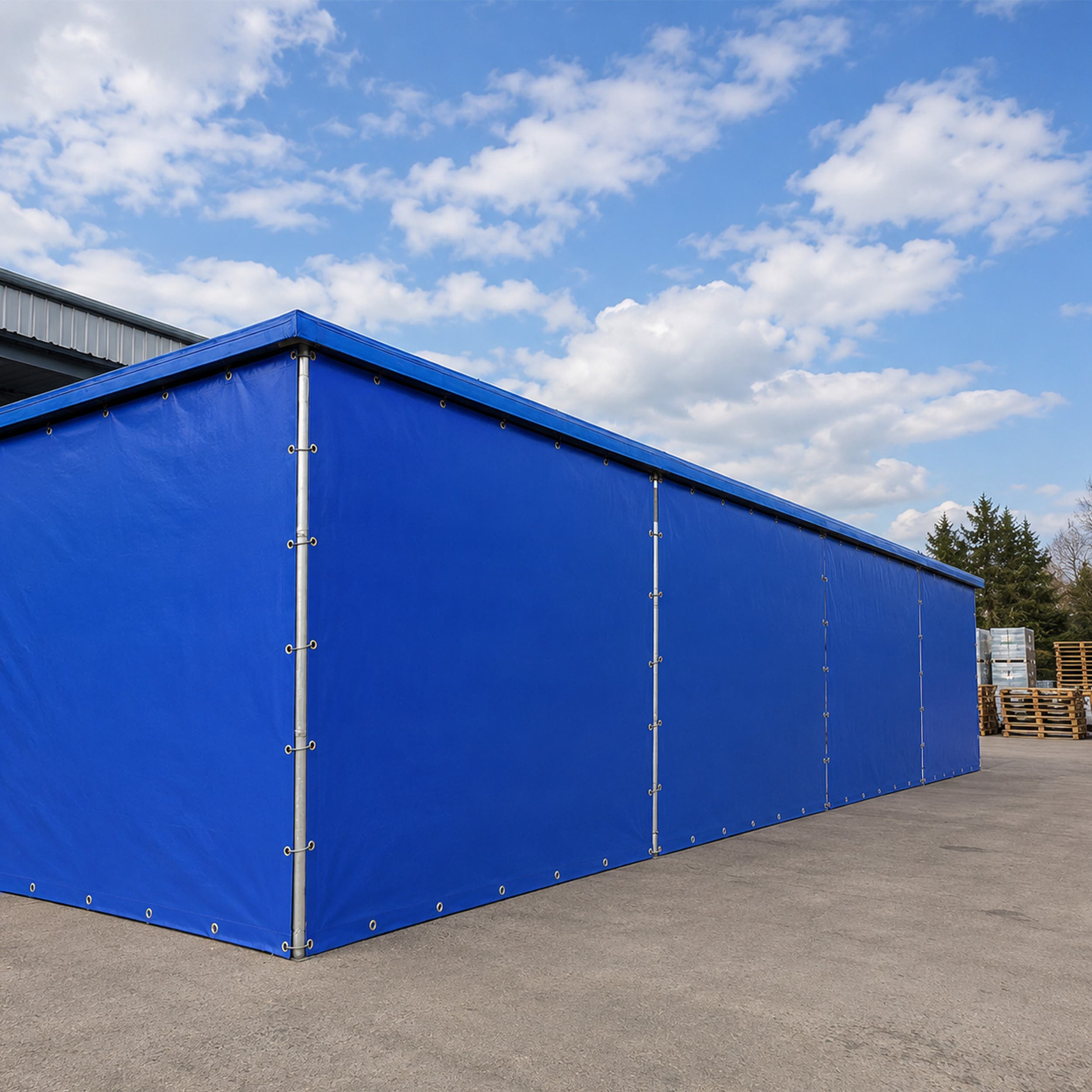 Custom Heavy Duty Vinyl Tarp - Blue