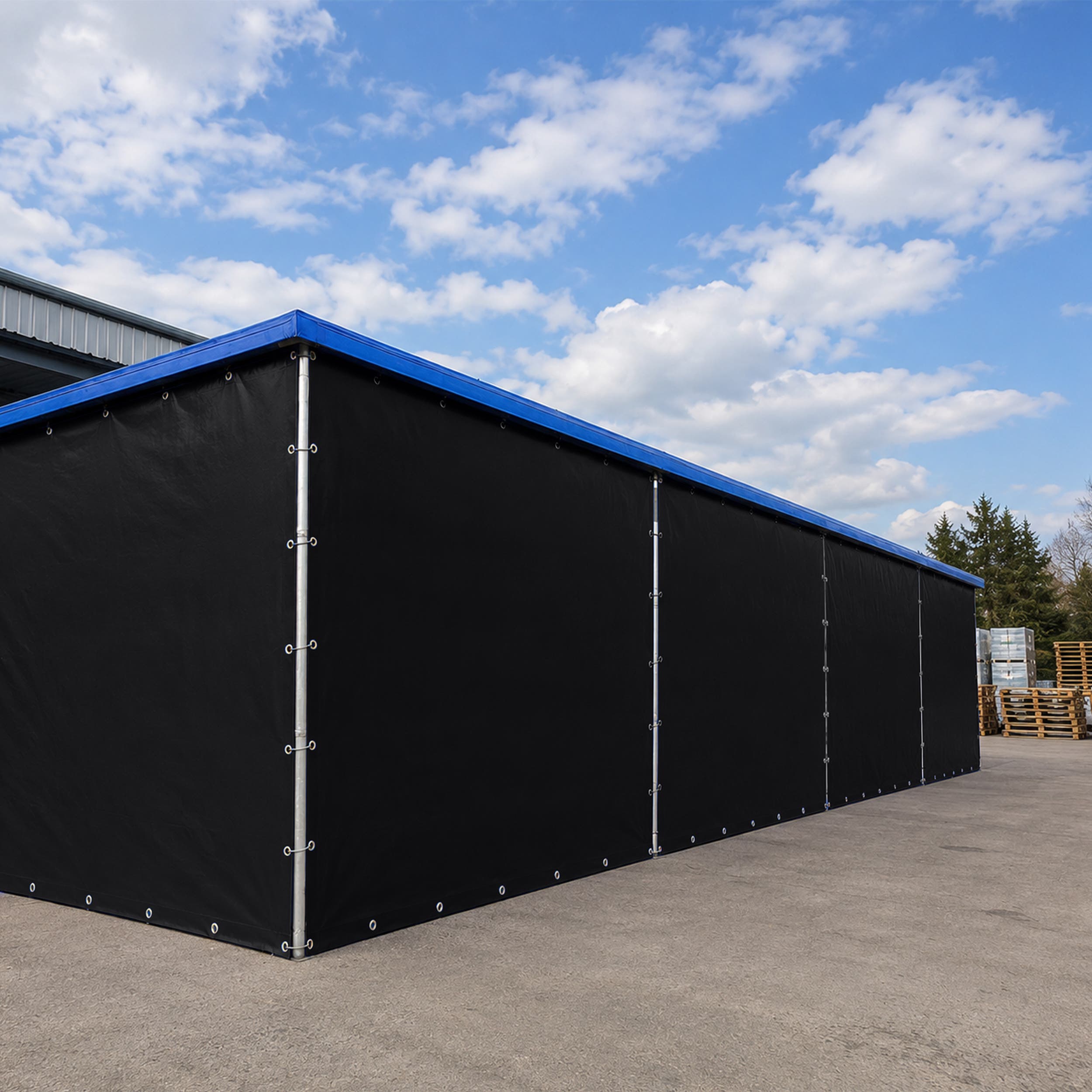 Custom Heavy Duty Vinyl Tarp - Black