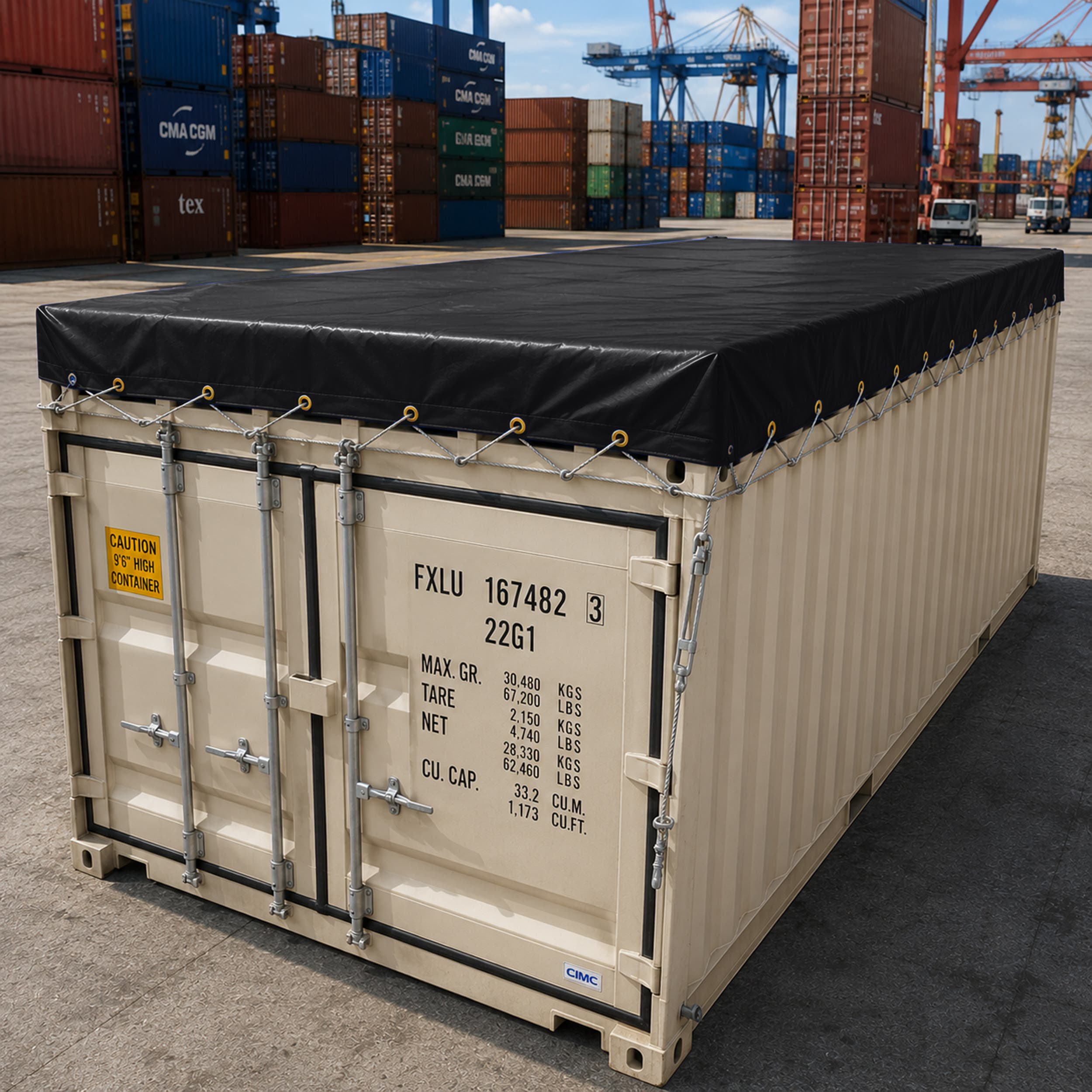 Custom Heavy Duty Vinyl Tarp - Black