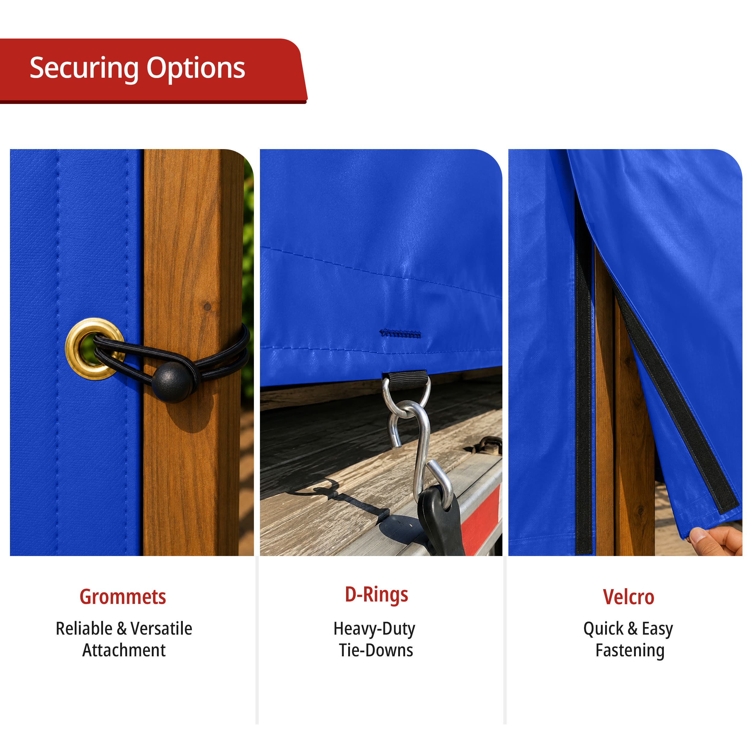 Custom Heavy Duty Vinyl Tarp - Blue