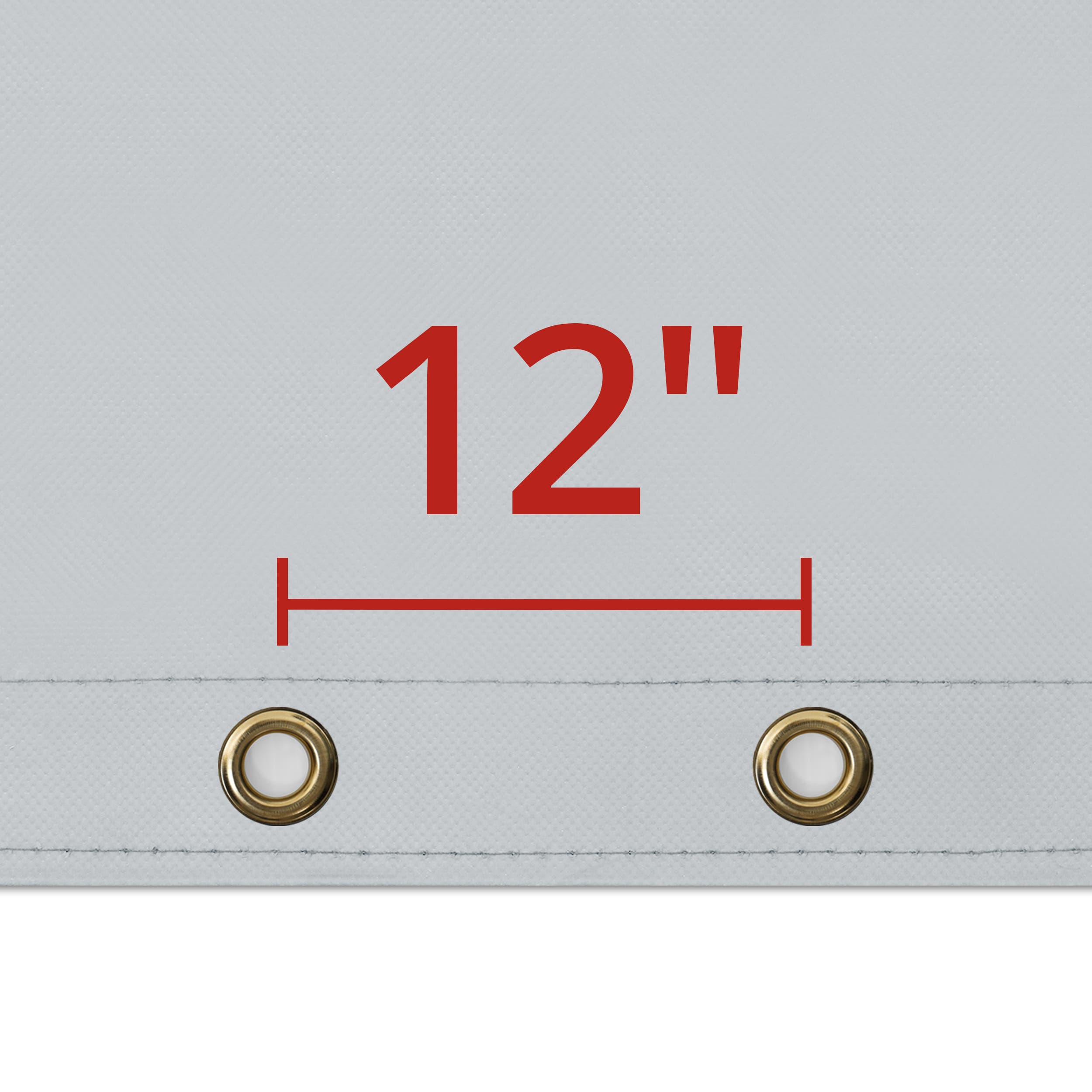 Grommets at 12"