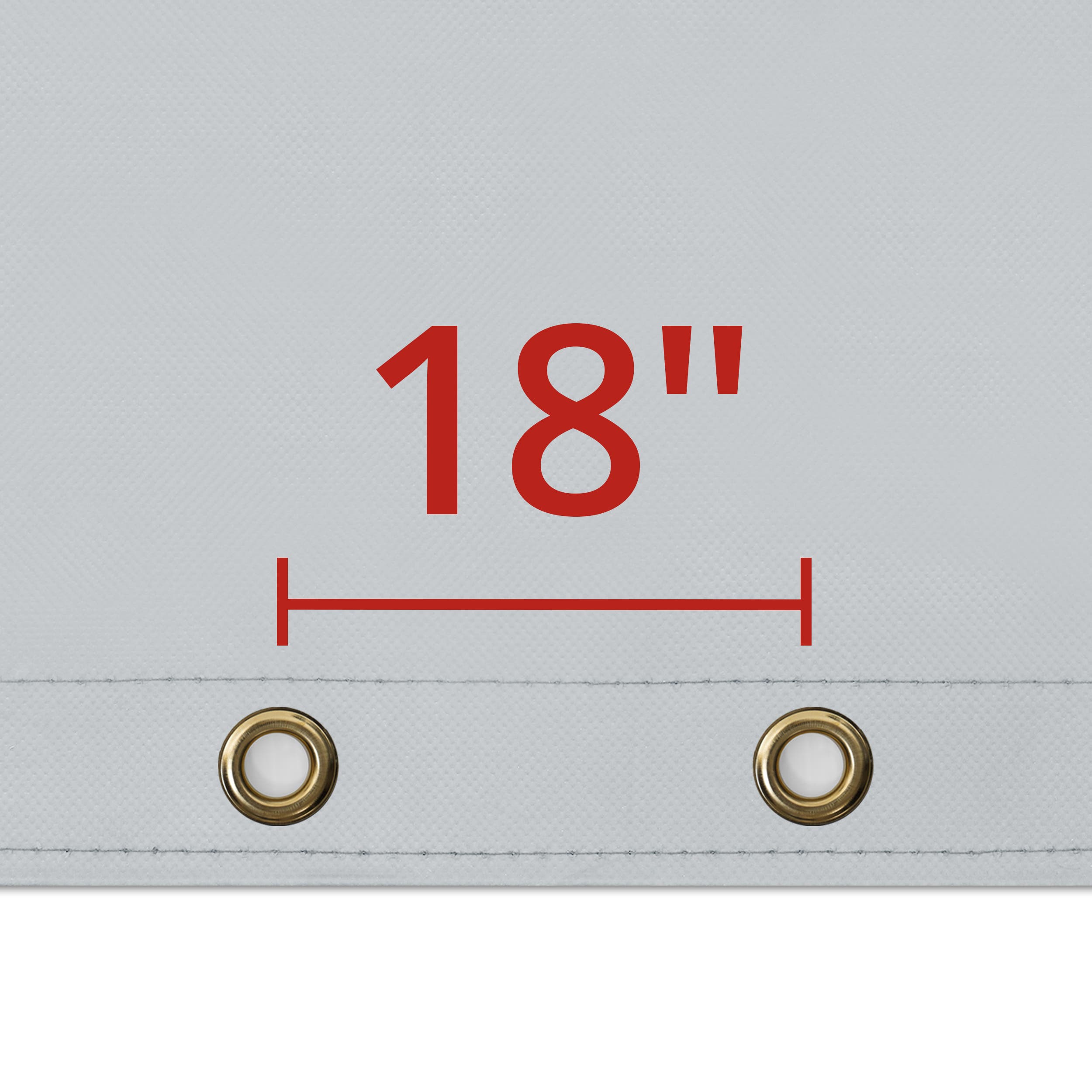 Grommets at 18"